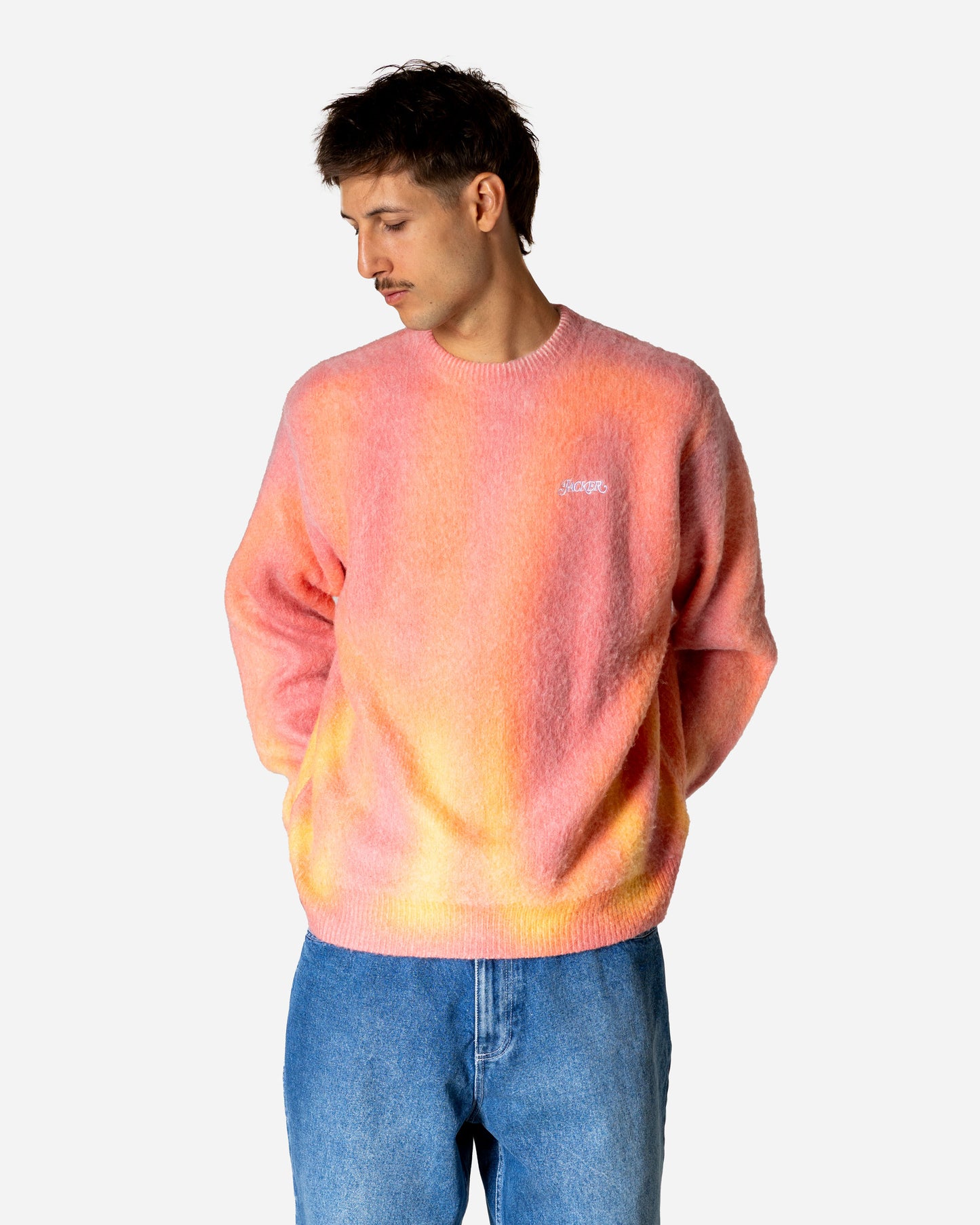 BLUR MOHAIR CREWNECK - MULTI