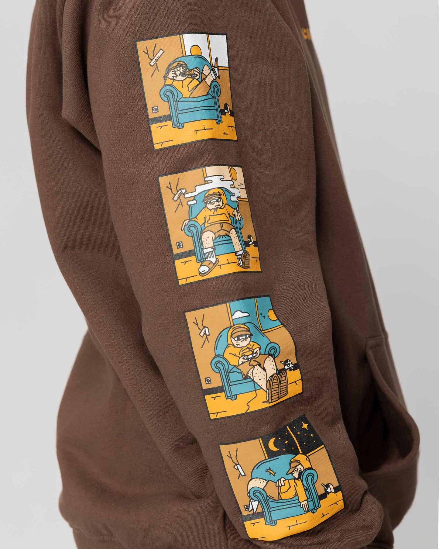 LAZY - HOODIE - BROWN
