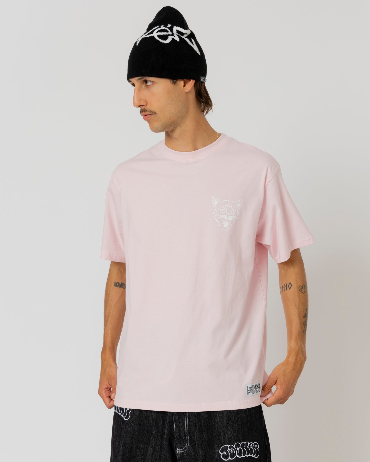 BLACK CATS T-SHIRT - PINK - JACKER