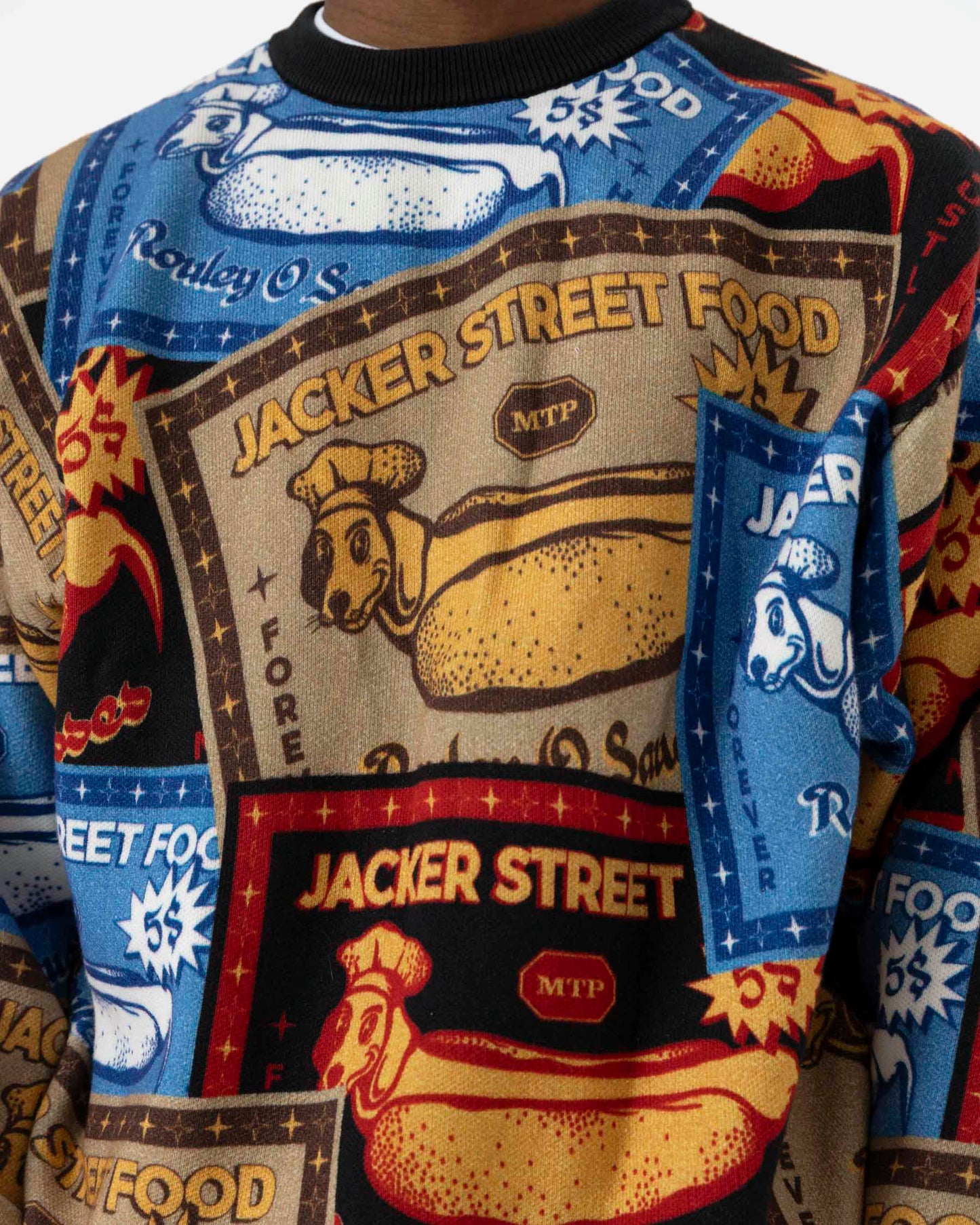 HOT DOGGY KNIT CREWNECK - AOP