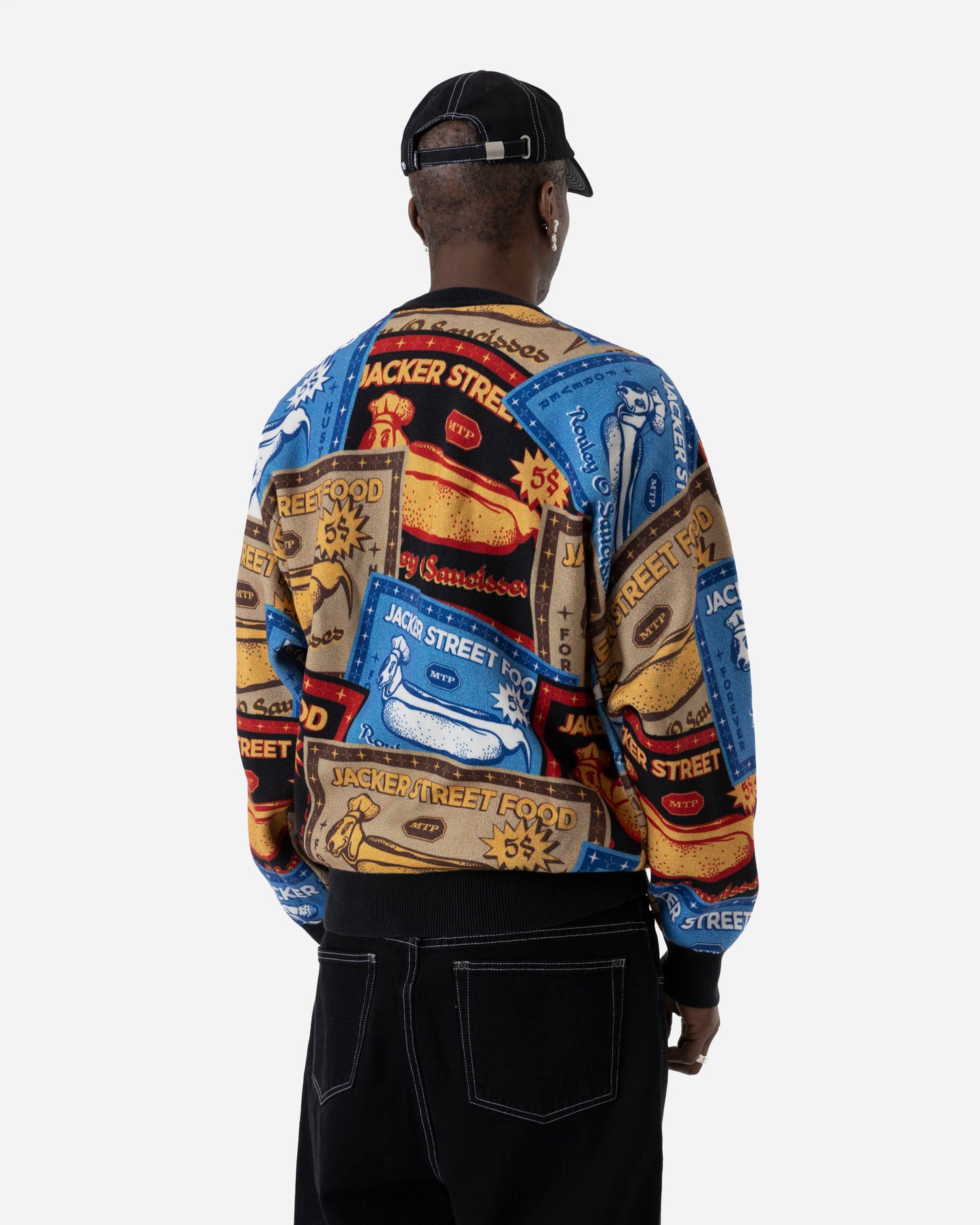 HOT DOGGY KNIT CREWNECK - AOP