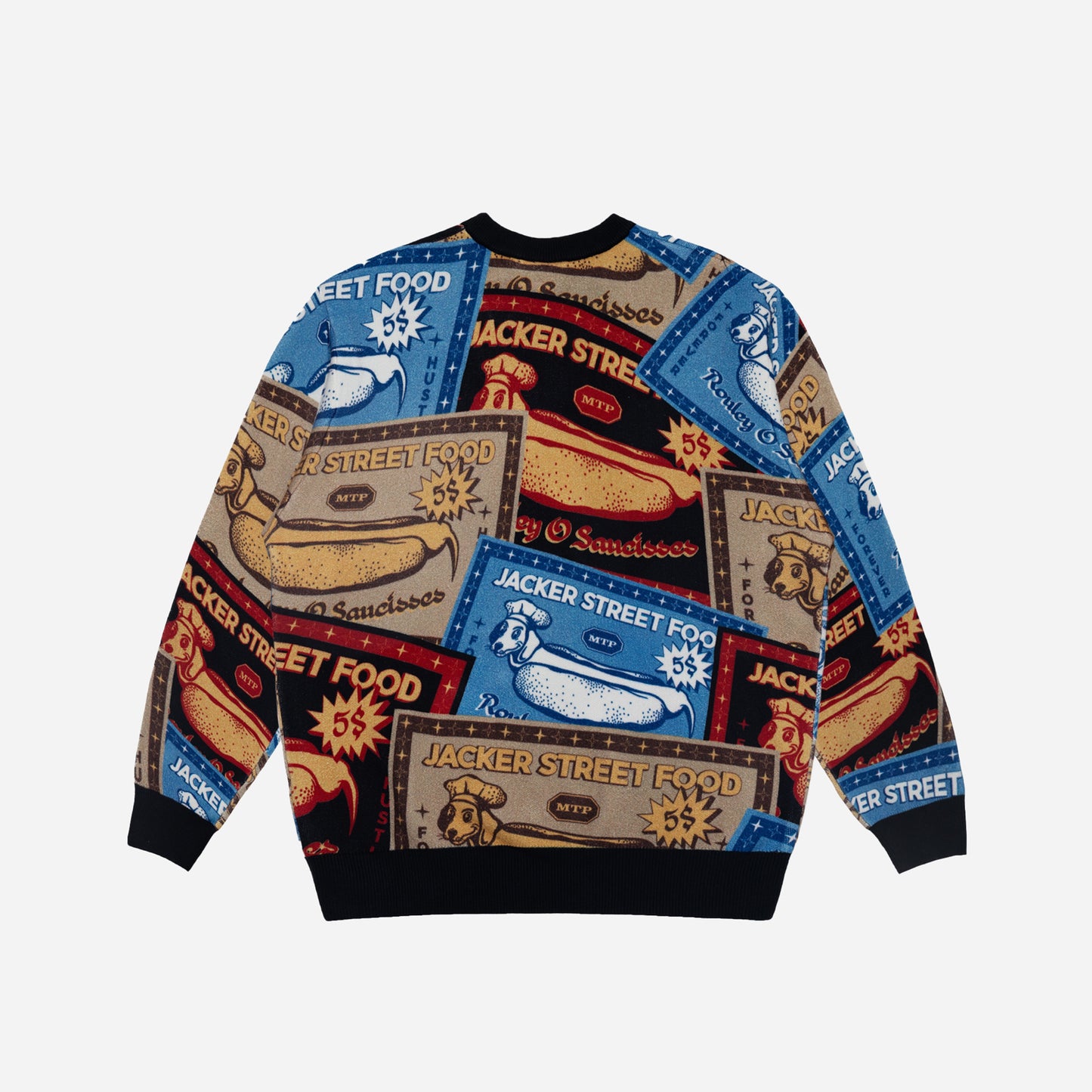 HOT DOGGY KNIT CREWNECK - AOP
