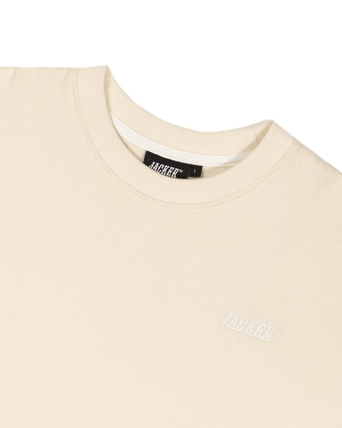 beige crewneck