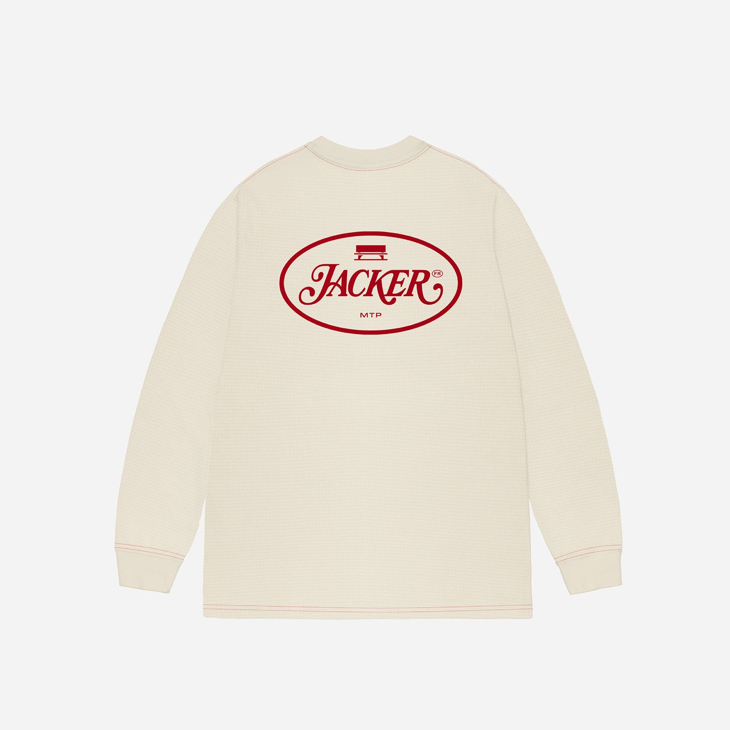 STAMP WAFFLE LONG SLEEVES - BEIGE