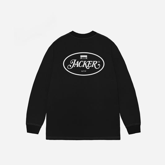 STAMP WAFFLE LONG SLEEVES - BLACK