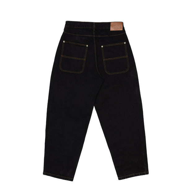 BIG PHARMA DENIM BAGGY PANT - BLACK