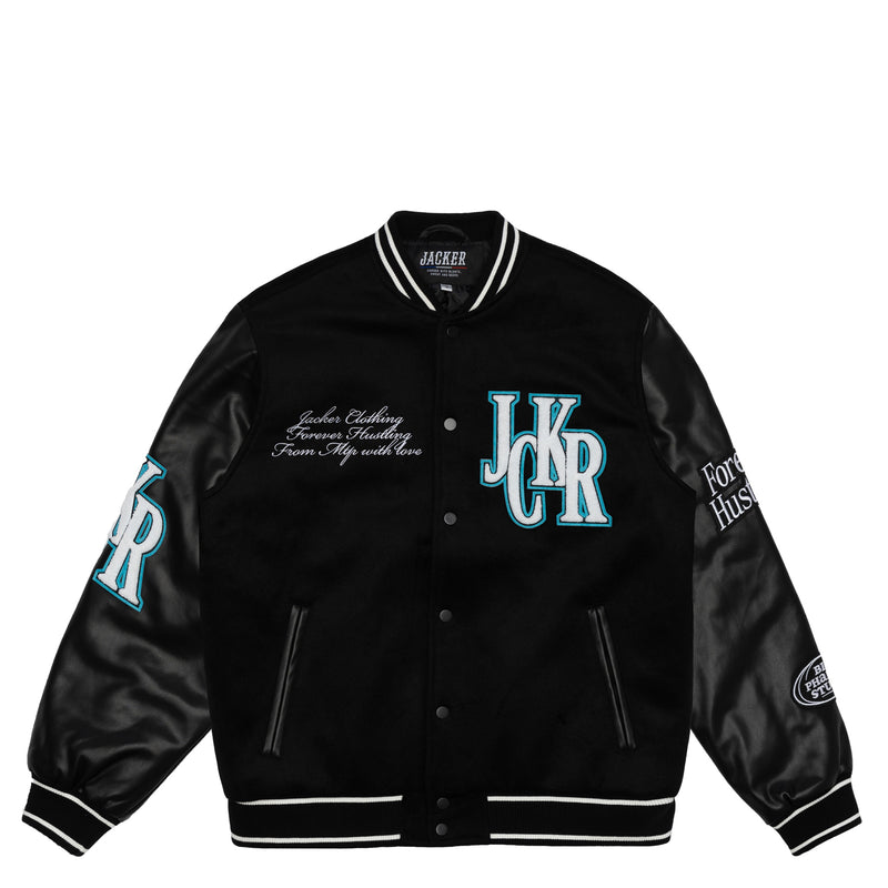 BIG PHARMA VARSITY JACKET - BLACK