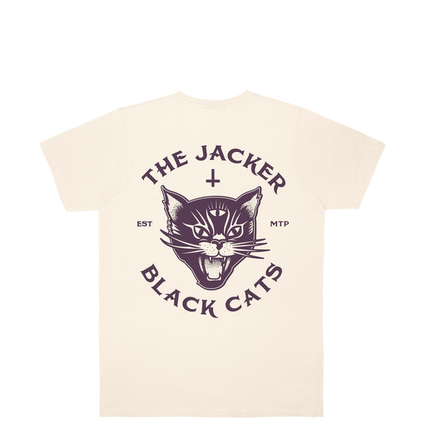 BLACK CATS T-SHIRT - BEIGE