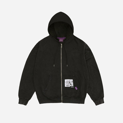 BRISTOL HOODIE ZIP - BLACK