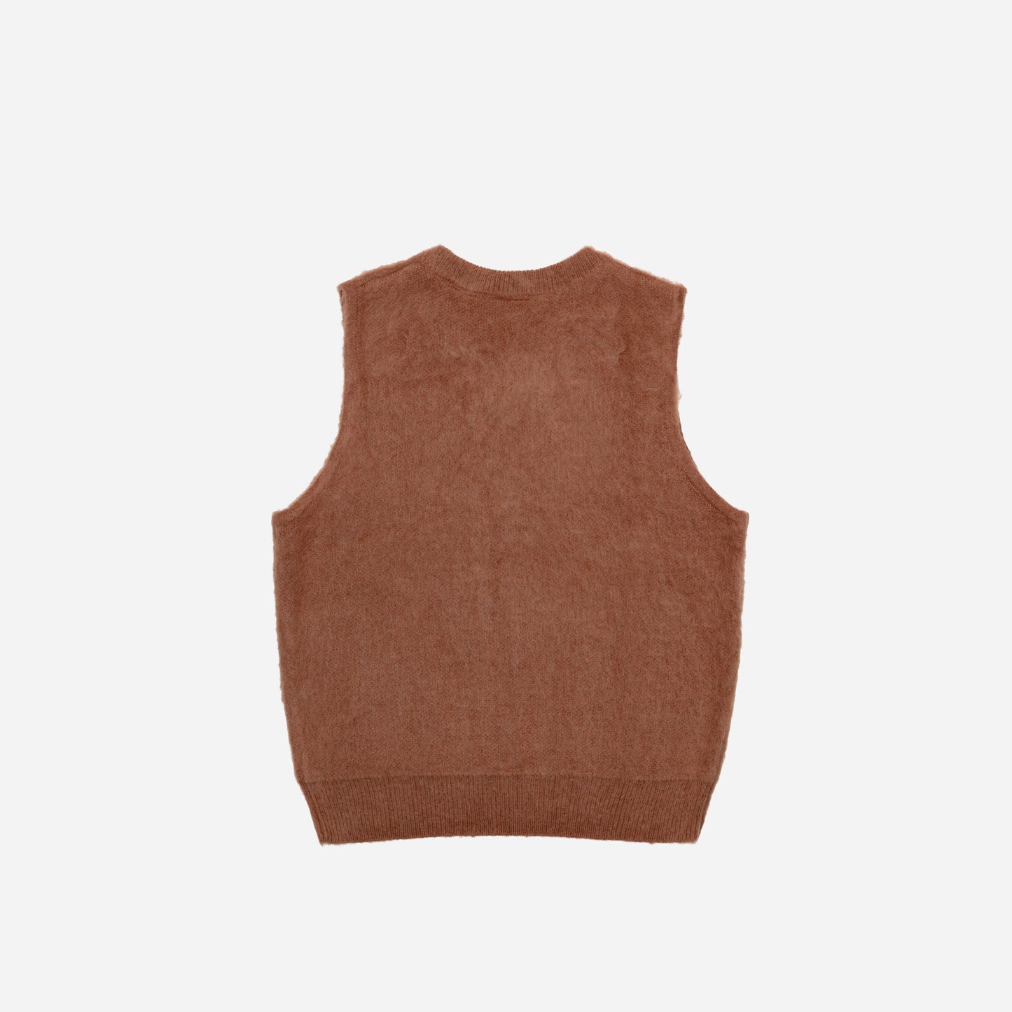 GRAND PA SLEEVELESS MOHAIR - BROWN