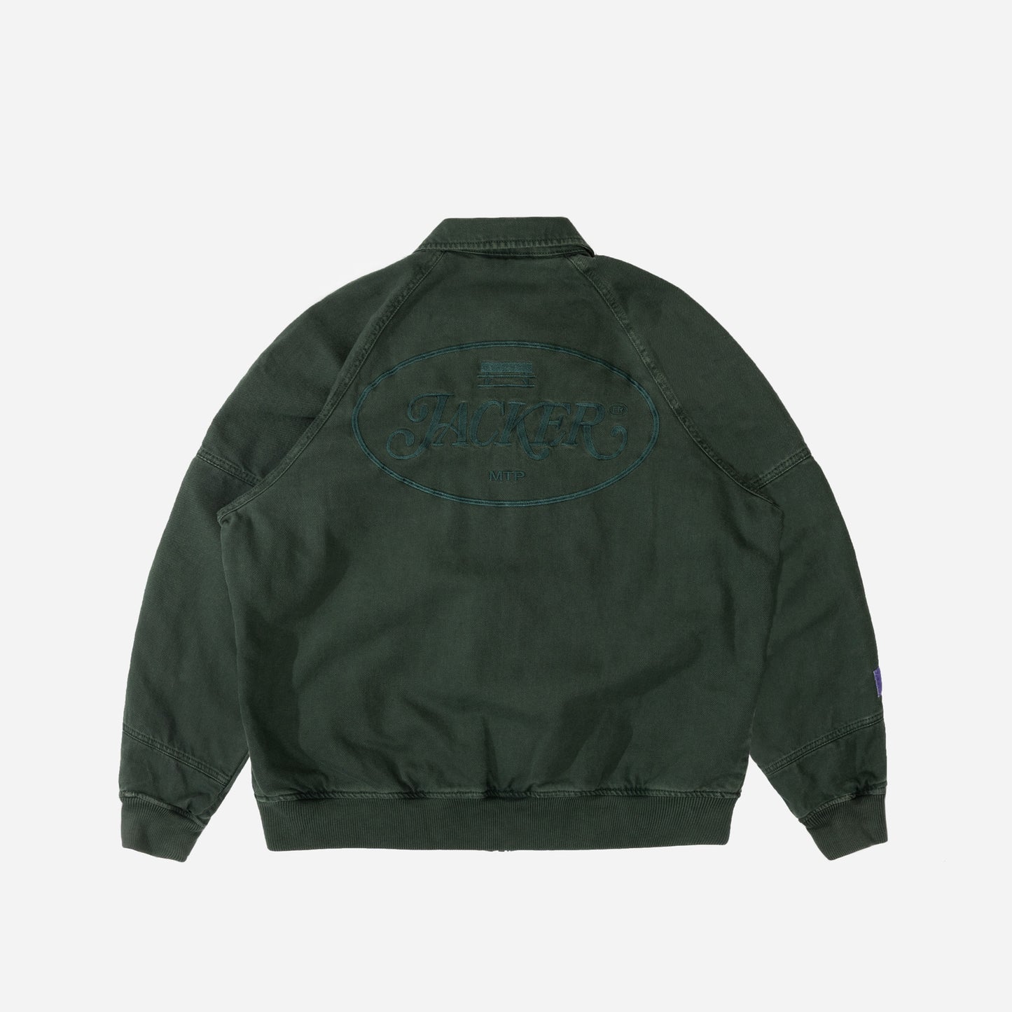 STAMP DIED BOMBER JACKET - GREEN