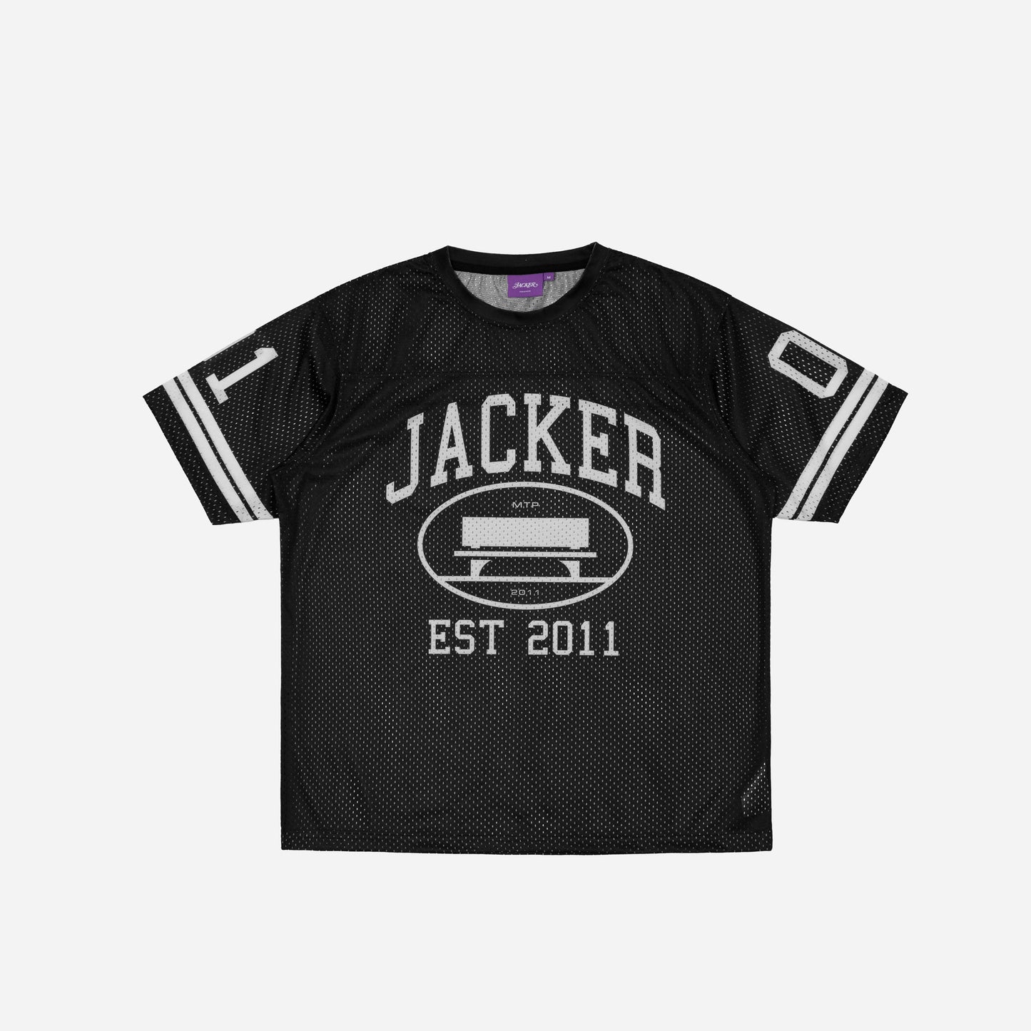 COLLEGE MESH JERSEY - BLACK