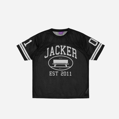 COLLEGE MESH JERSEY - BLACK