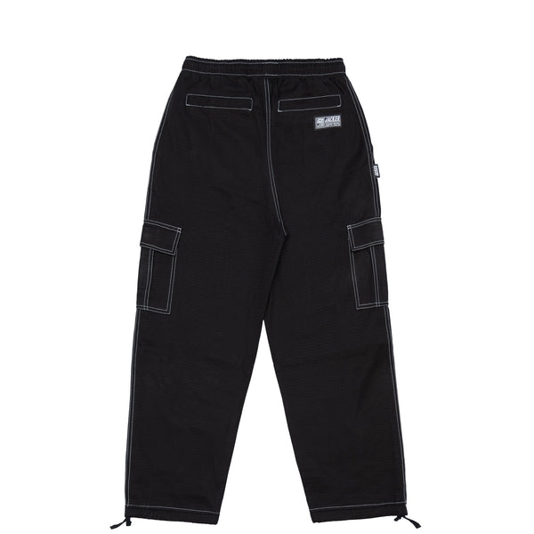 CONTRAST CARGO PANT - BLACK