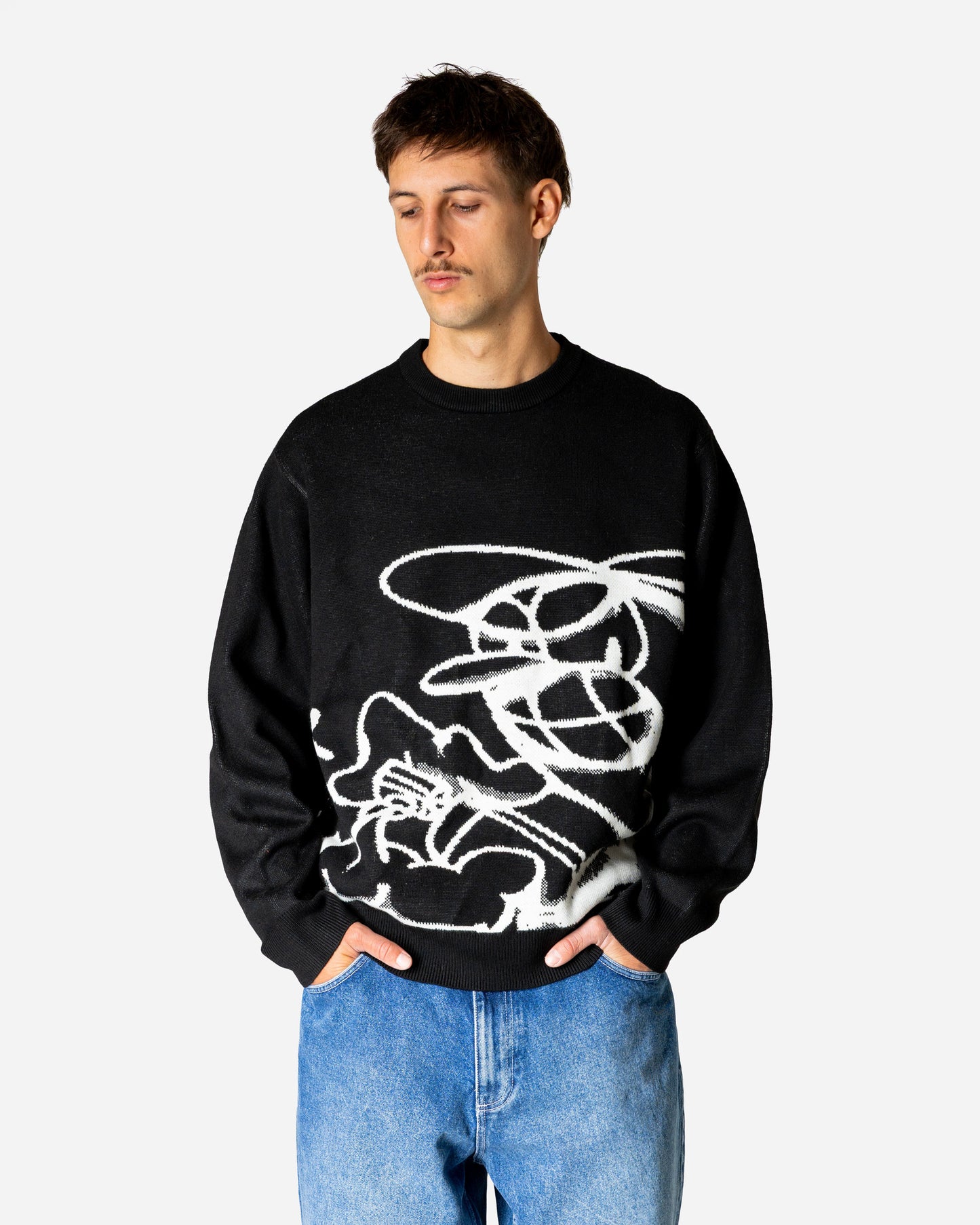 C.R.E.A.M KNIT CREWNECK - BLACK