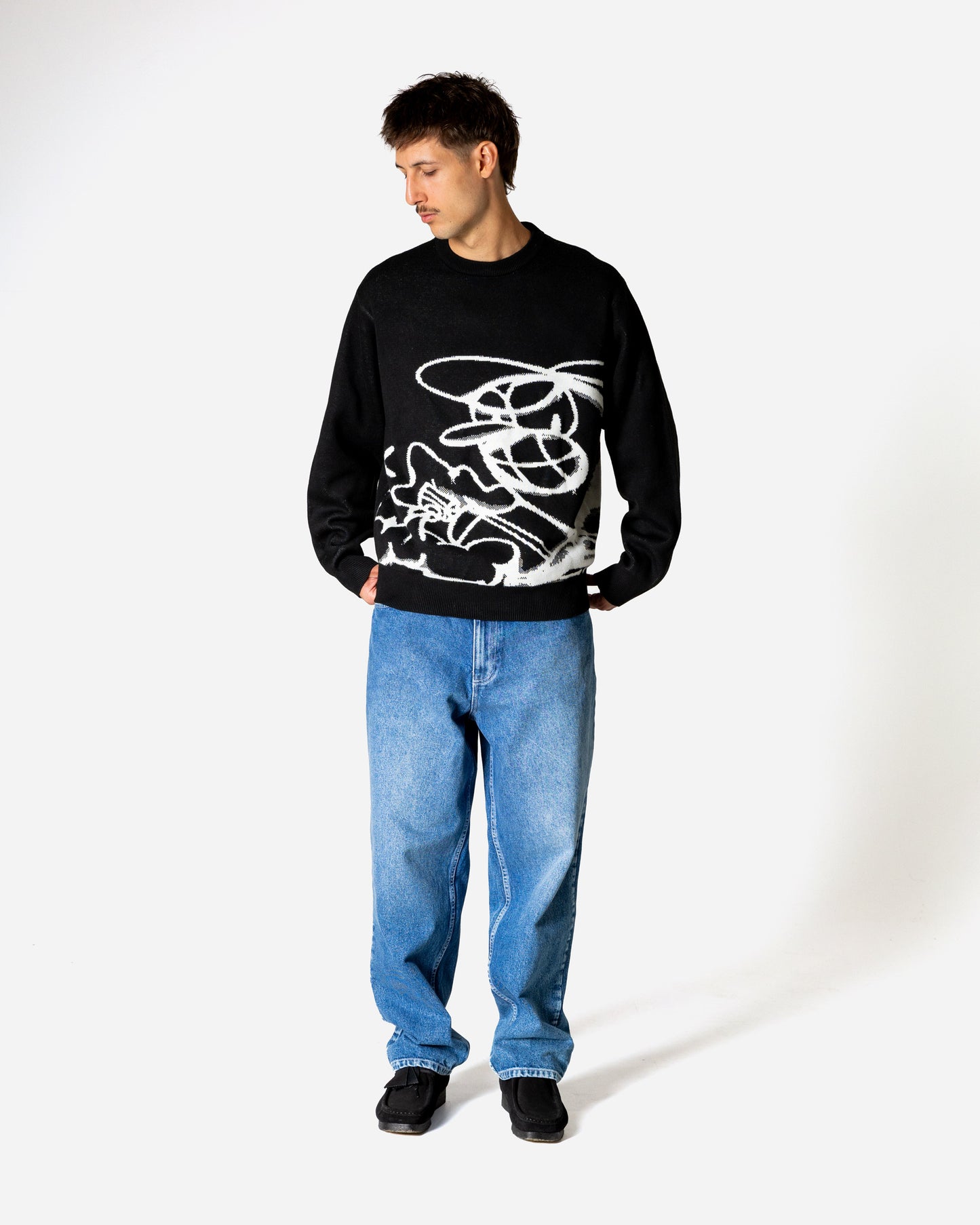 C.R.E.A.M KNIT CREWNECK - BLACK