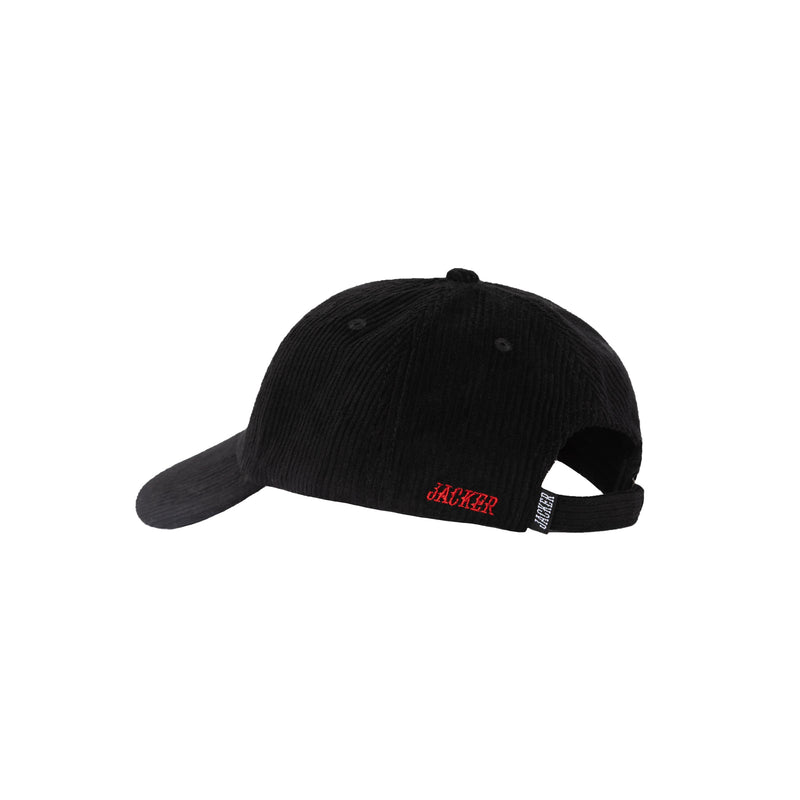 DEVIL DANCE CORDUROY CAP - BLACK