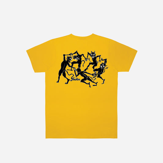 DEVILS DANCE T-SHIRT - YELLOW