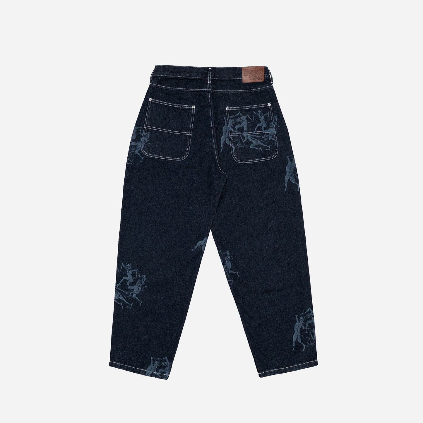 DEVILS DANCE DENIM BAGGY PANT - AOP