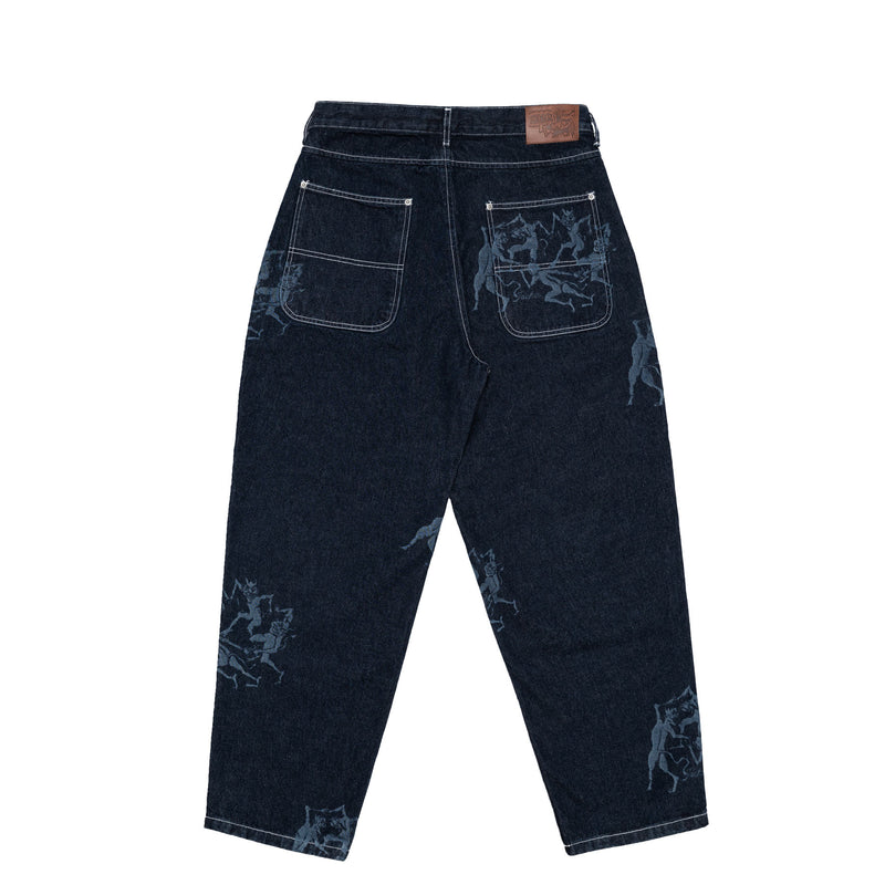 DEVILS DANCE DENIM BAGGY PANT - AOP