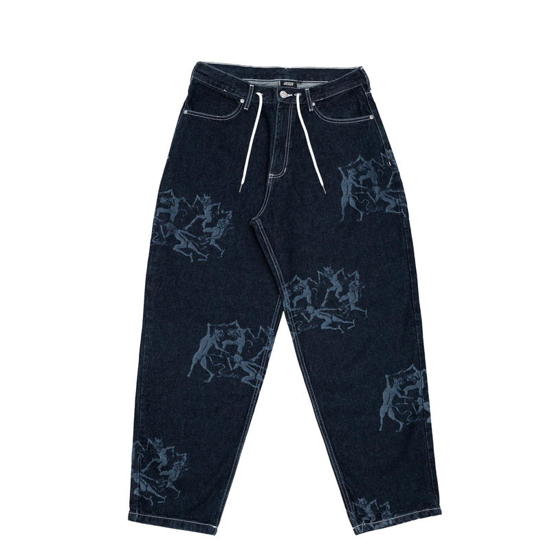 DEVILS DANCE DENIM BAGGY PANT - AOP