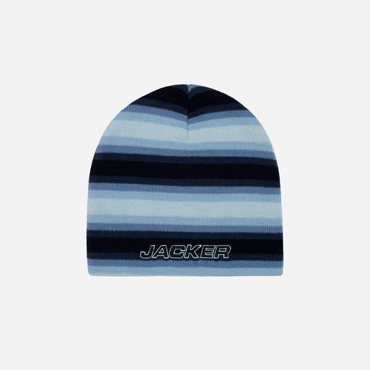 EURO STRIPE BEANIE - BLUE