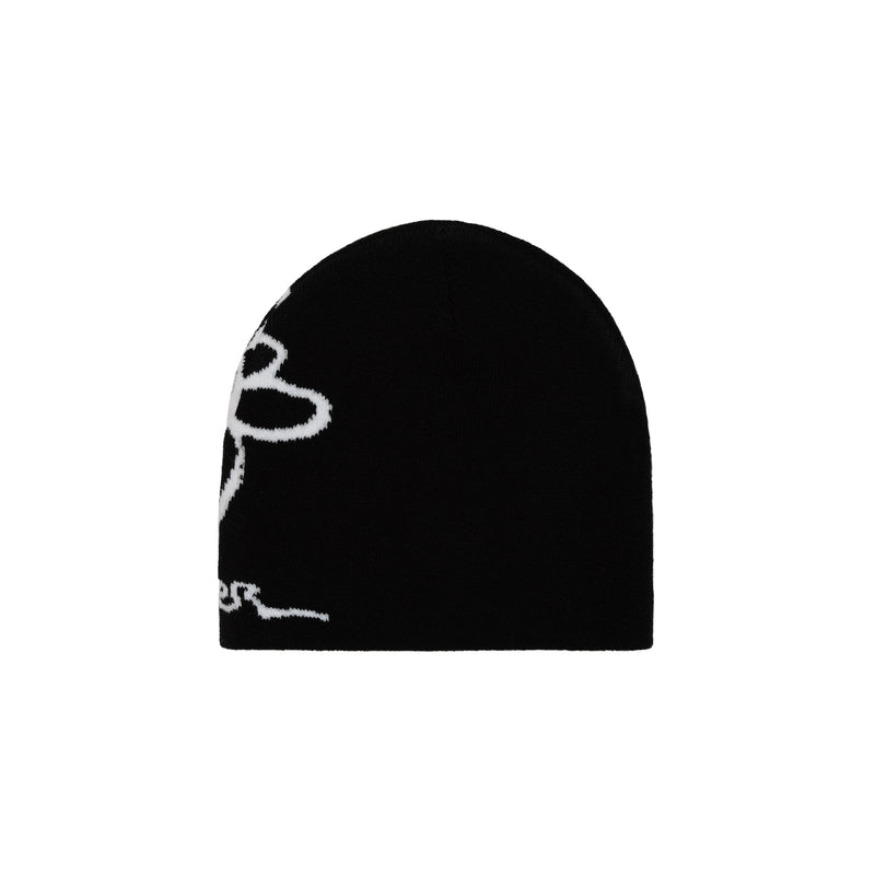 FLOWER VISION BEANIE - BLACK