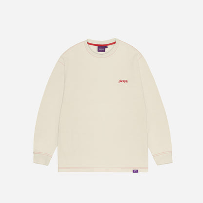 STAMP WAFFLE LONG SLEEVES - BEIGE