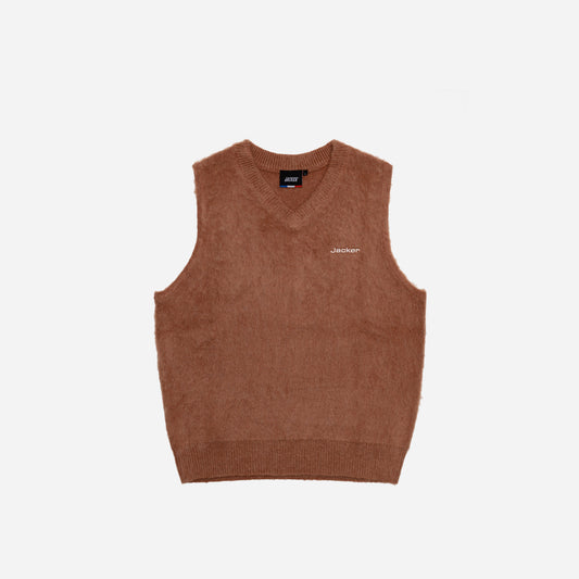 GRAND PA SLEEVELESS MOHAIR - BROWN