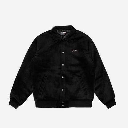 HORSICA VARSITY JACKET - BLACK