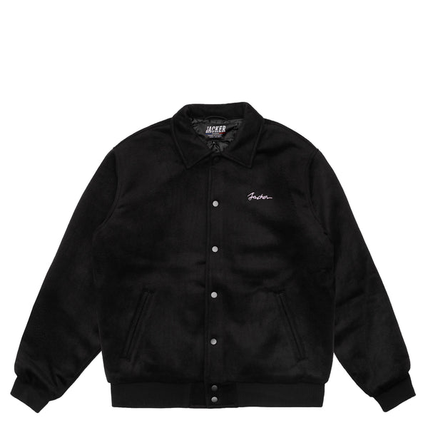 HORSICA VARSITY JACKET - BLACK