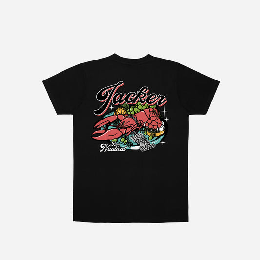 LOBSTER SERVICE T-SHIRT - BLACK