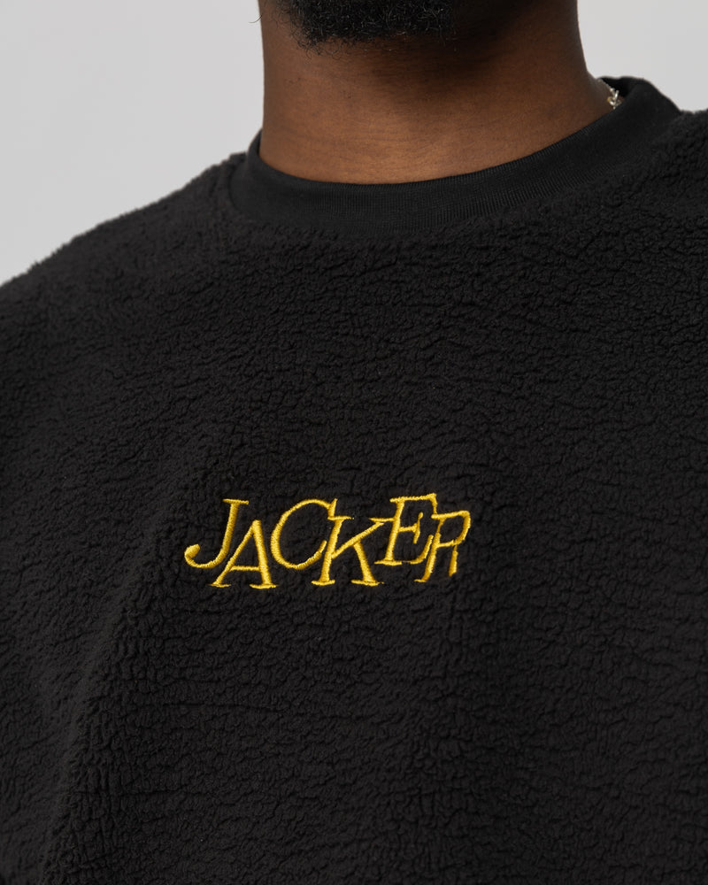 SELECT LOGO - CREWNECK SHERPA - BLACK