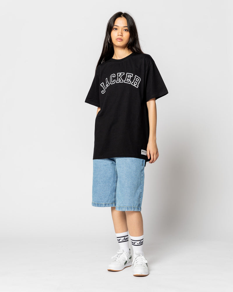 COLLEGE TEE - T-SHIRT - DOUBLE BLACK