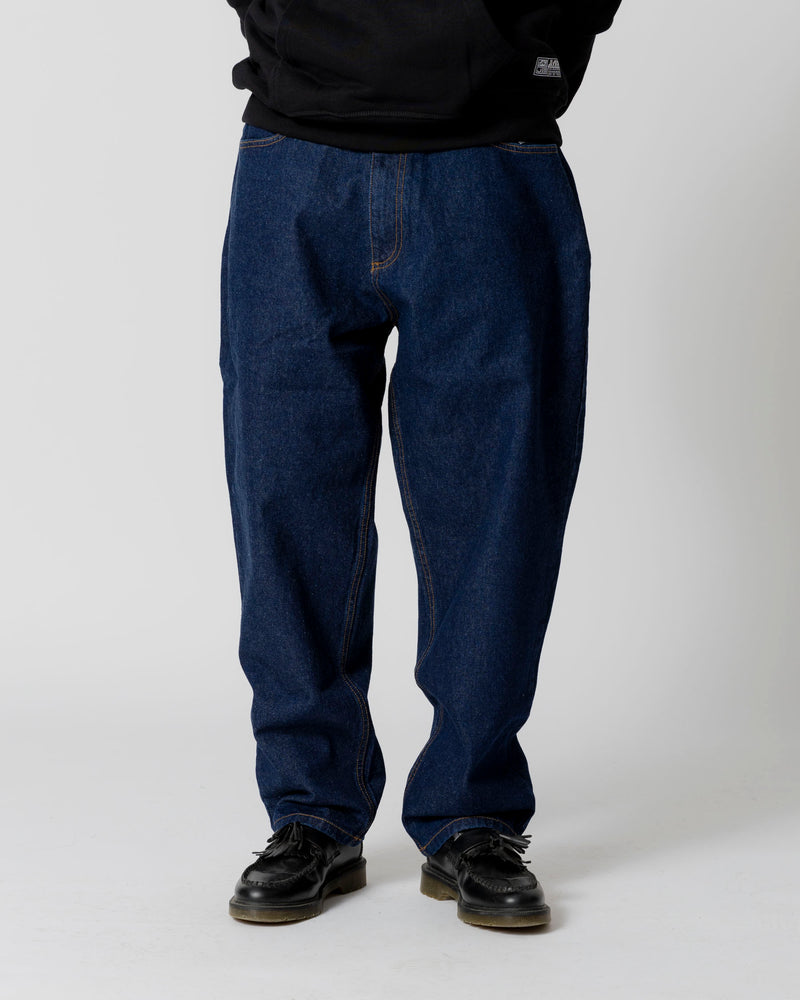 BIG PHARMA DENIM BAGGY PANT RAW - BLUE