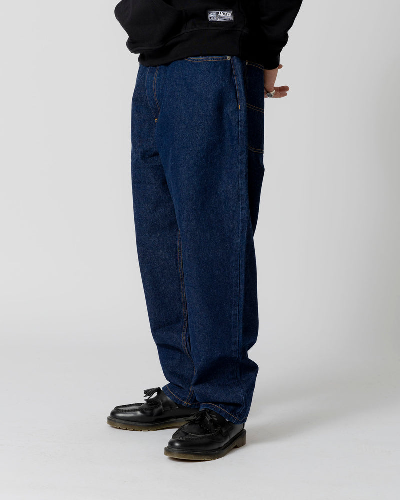 BIG PHARMA DENIM BAGGY PANT RAW - BLUE