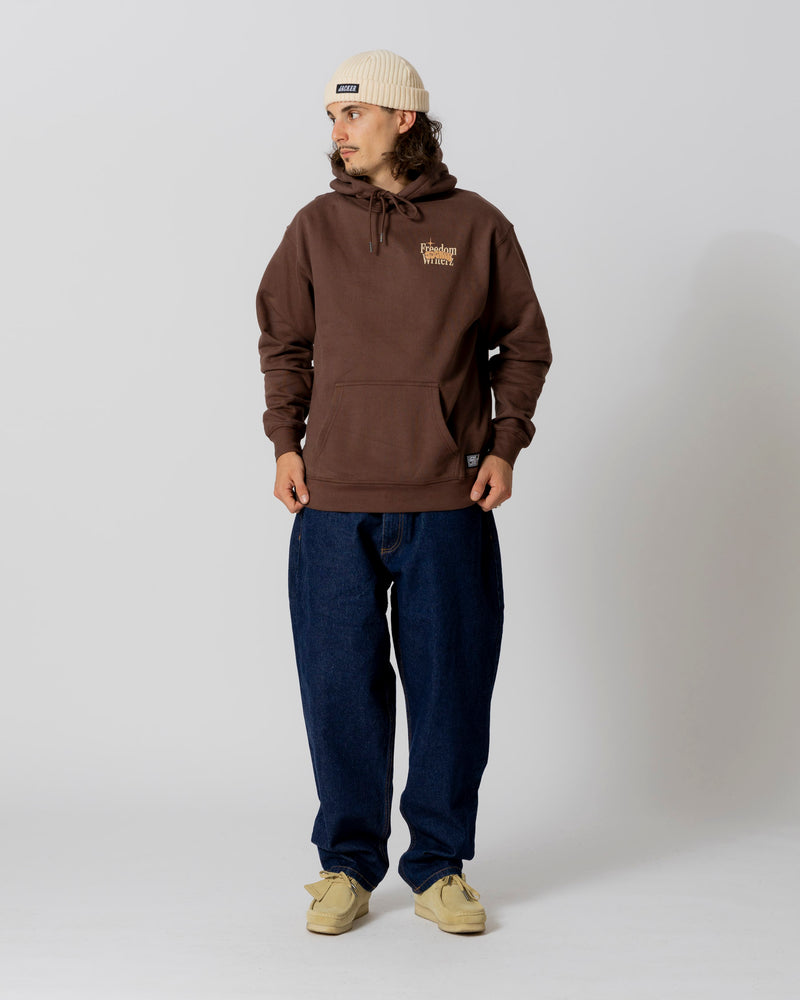 FREEDOM WRITERZ HOODIE - BROWN