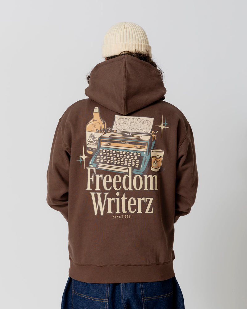 FREEDOM WRITERZ HOODIE - BROWN