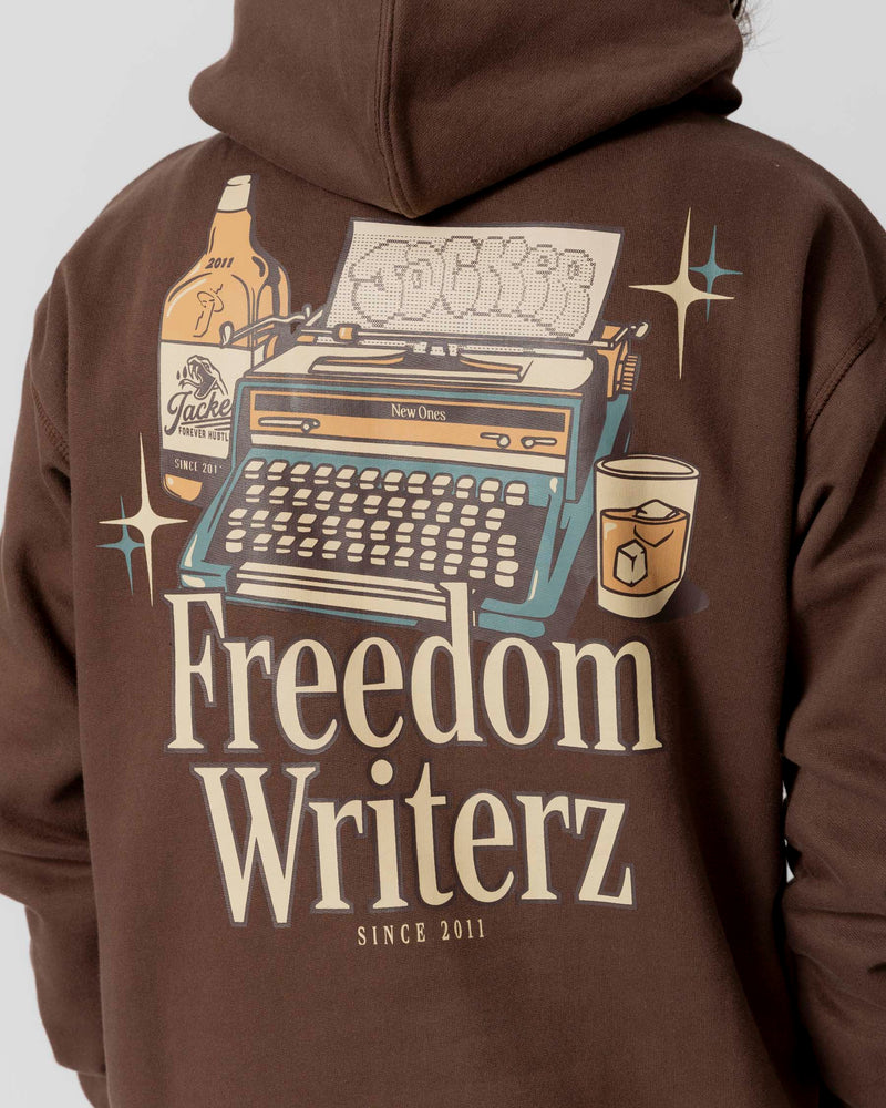 FREEDOM WRITERZ HOODIE - BROWN