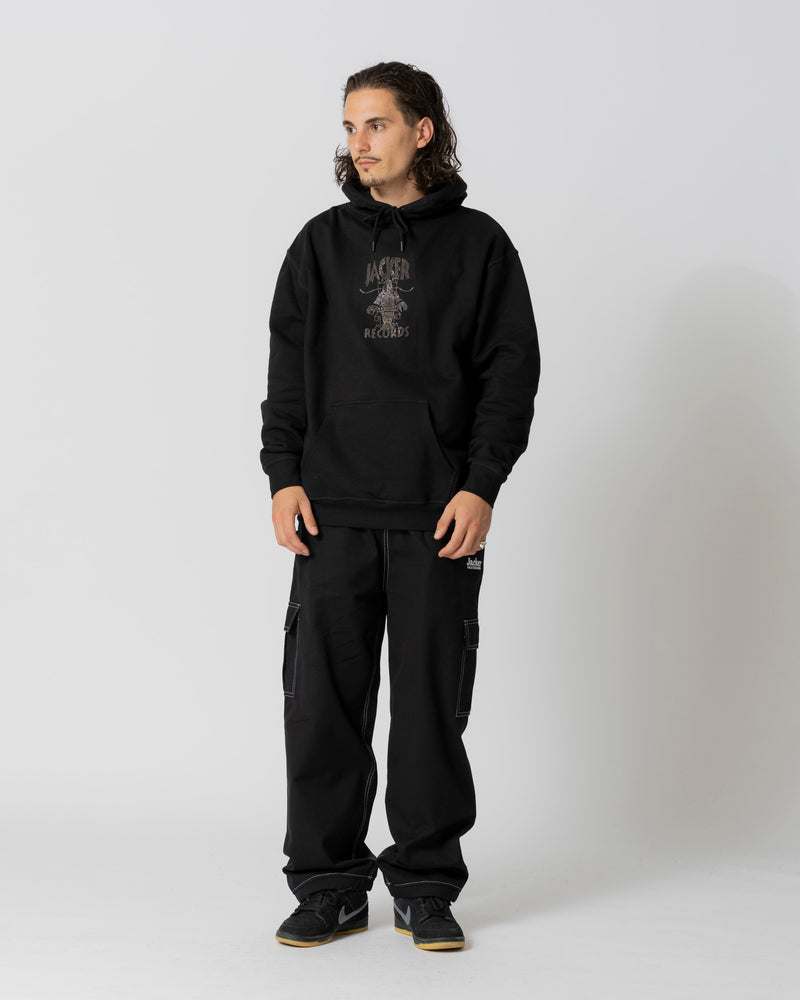 CONTRAST CARGO PANT - BLACK - JACKER