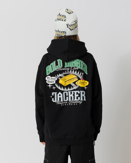 GOLD DIGGER HOODIE - BLACK - JACKER