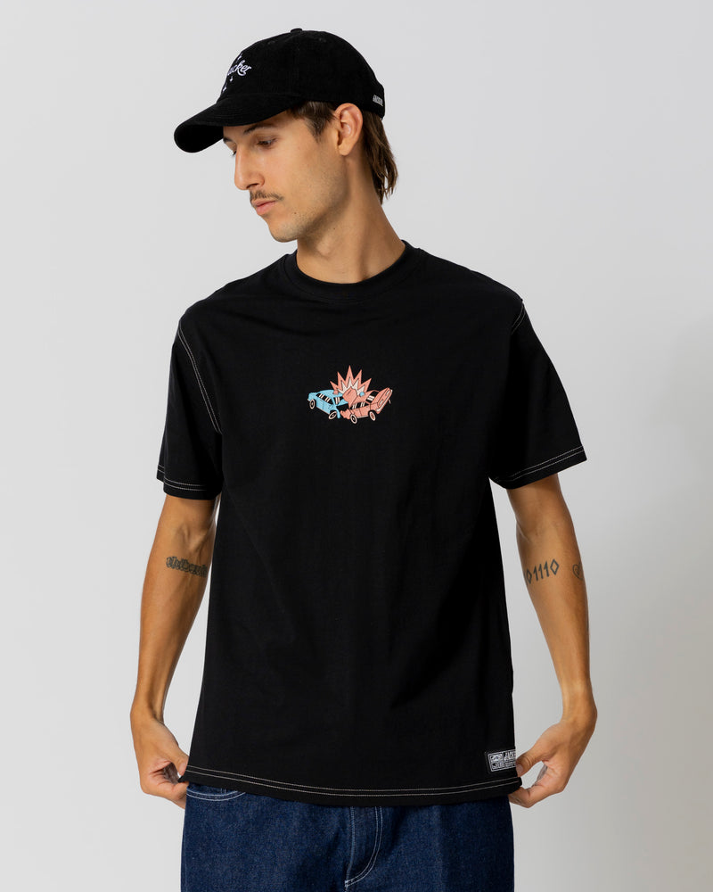 CRASH CAR T-SHIRT - BLACK