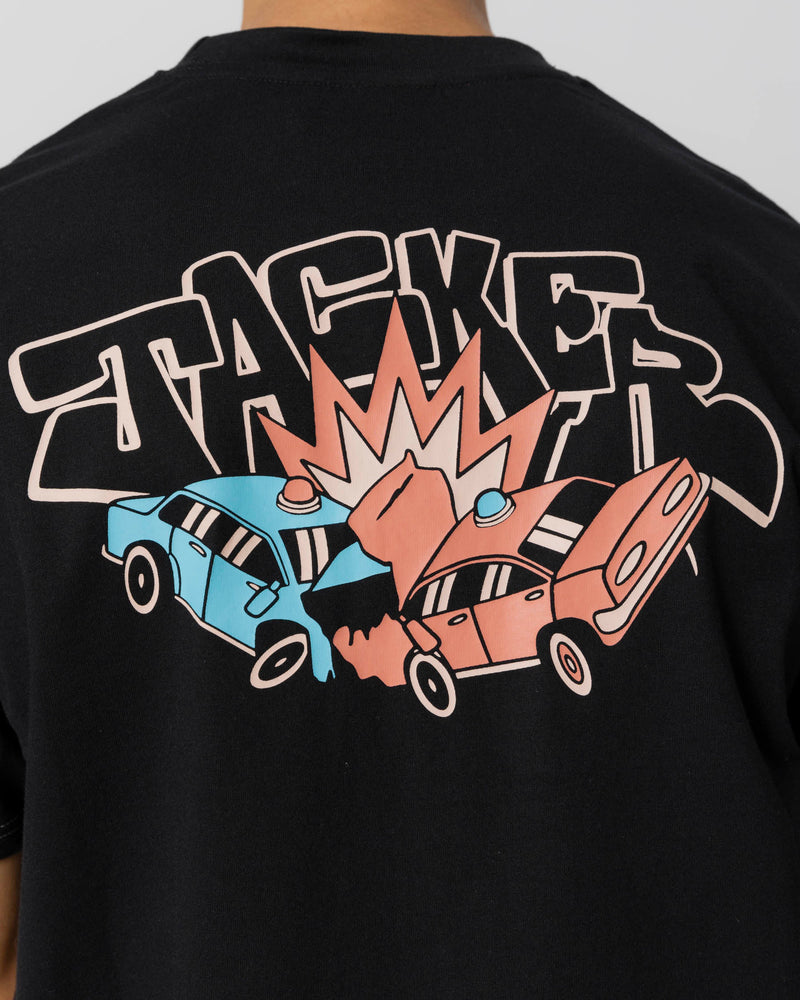 CRASH CAR T-SHIRT - BLACK