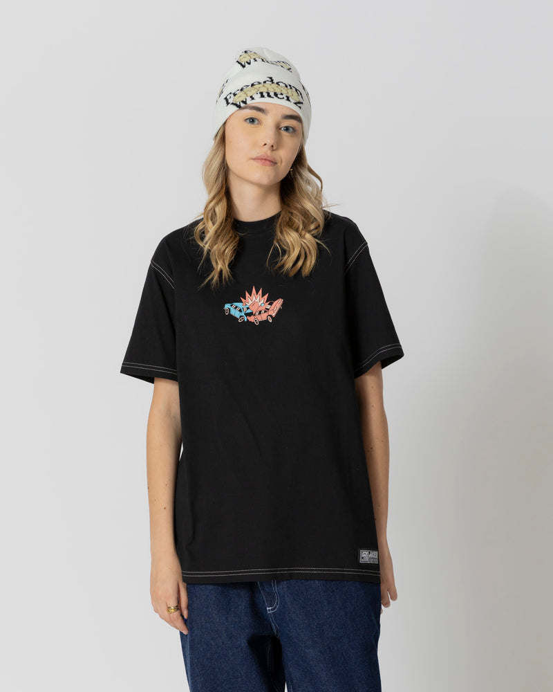 CRASH CAR T-SHIRT - BLACK