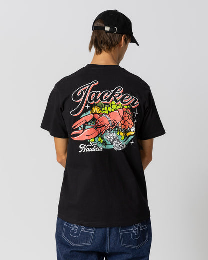 LOBSTER SERVICE T-SHIRT - BLACK - JACKER