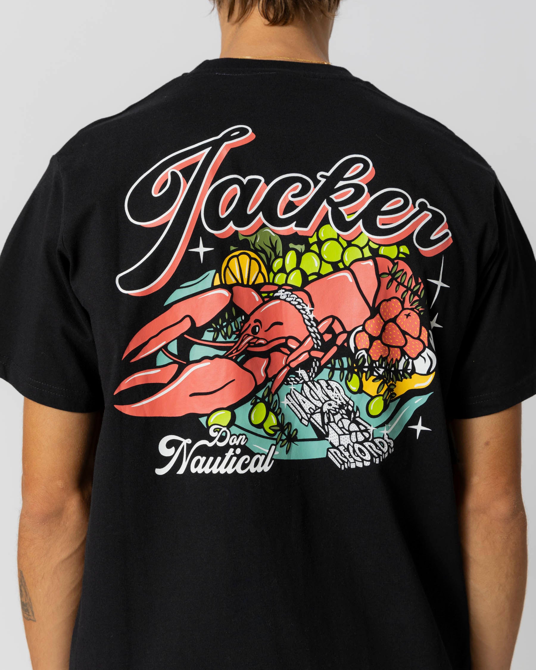 LOBSTER SERVICE T-SHIRT - BLACK - JACKER