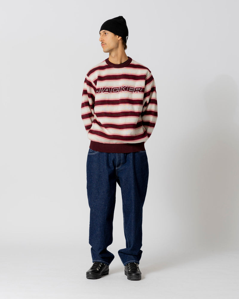 EURO STRIPE KNIT CREWNECK - MULTI