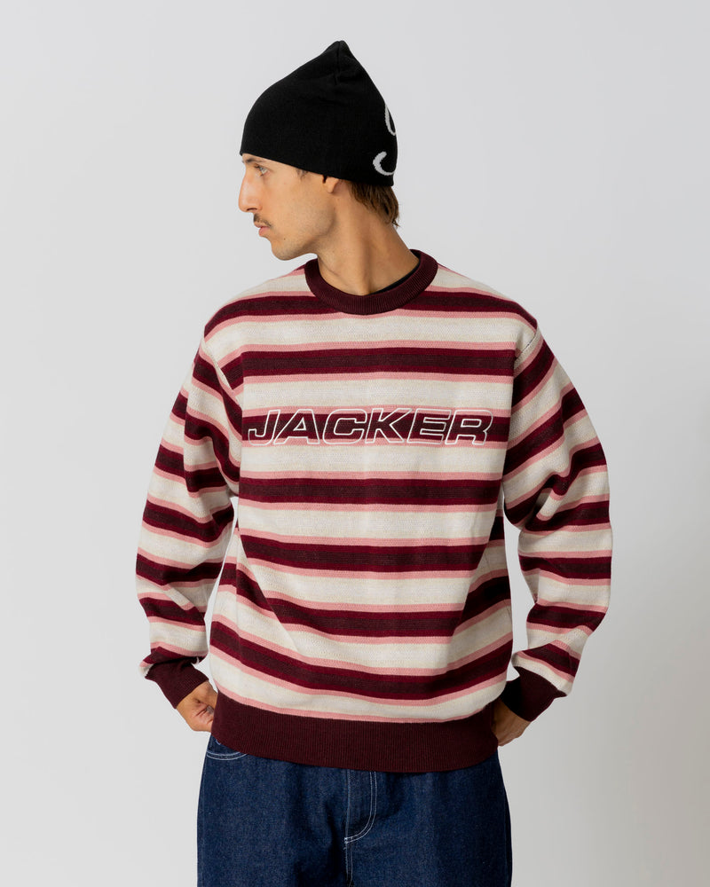 EURO STRIPE KNIT CREWNECK - MULTI