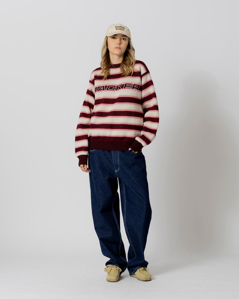 EURO STRIPE KNIT CREWNECK - MULTI