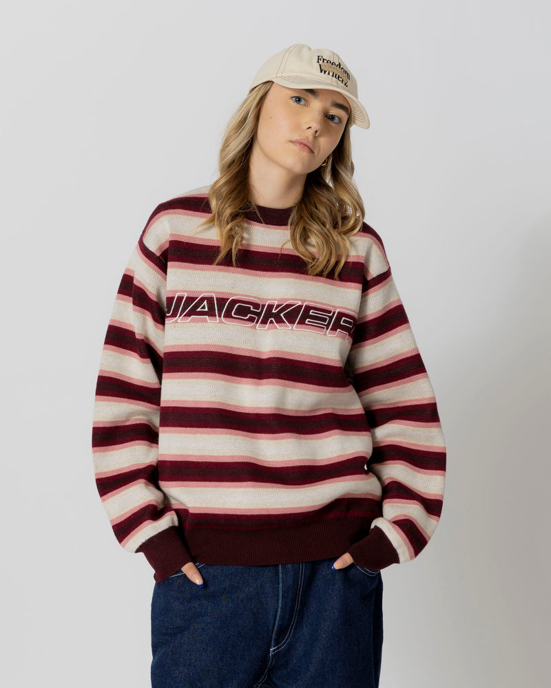 EURO STRIPE KNIT CREWNECK - MULTI